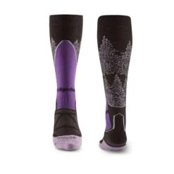 Bridgedale Ski Midweight Merino Endurance Over Calf Women's -Utah Ski Gear Store BridgedaleMidweightMerinoOTCSocks Black Purple 2