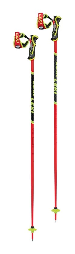 Leki WCR TBS SL 3D Aluiminum Alpine Ski Race Poles | Red - 2026