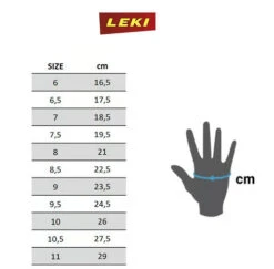 Leki WCR Venom 3D Junior Mitt 2026 11 Leki WCR Venom 3D Junior Mitt 2026 -Utah Ski Gear Store LEKIRACECOACHCTECHSGLOVESChart 1